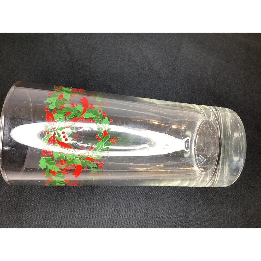 Vintage Corelle Christmas Winter Holly Days 16oz Drinking Glasses Only One